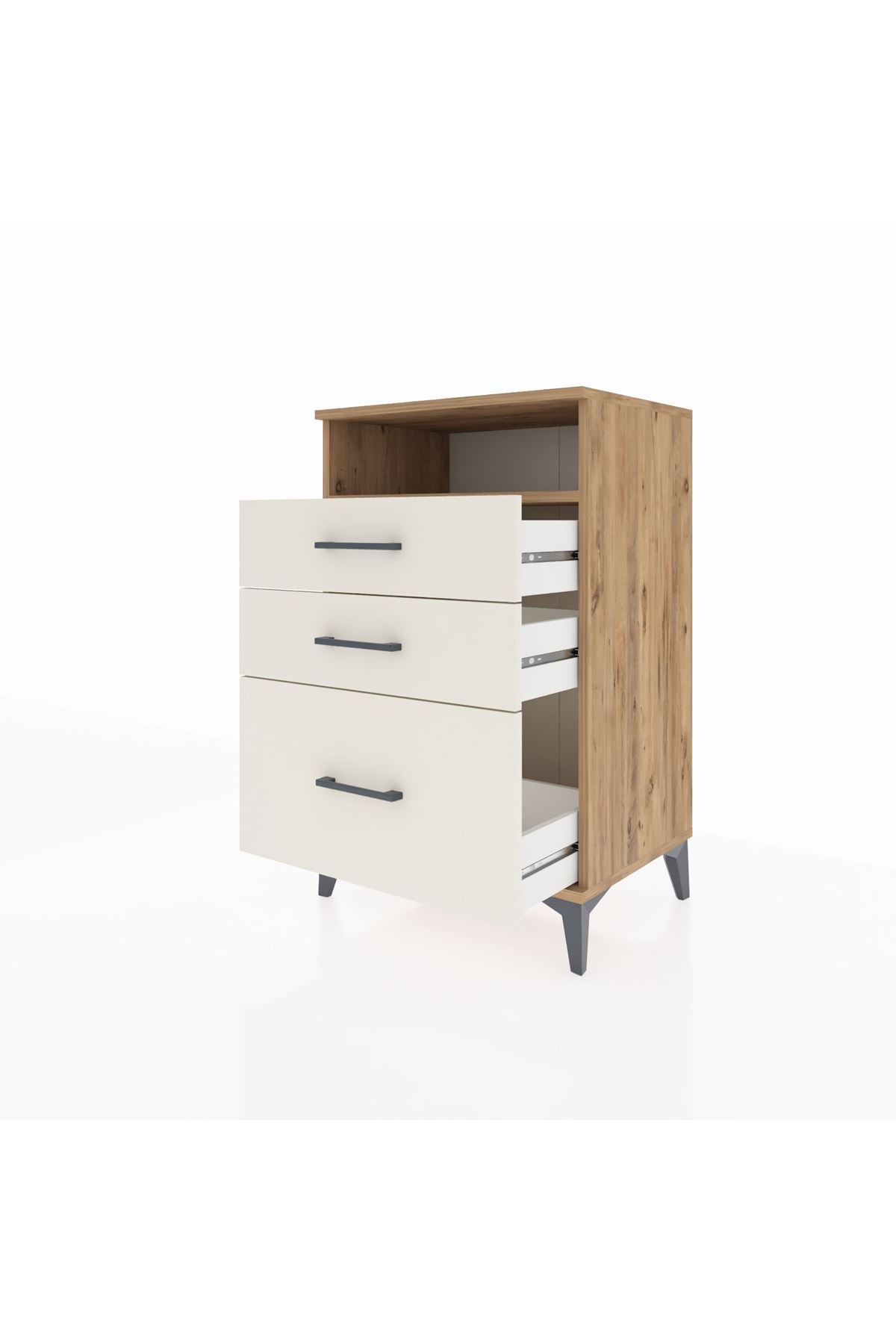 Hyperion Komodin Tek Raflı 3 Çekmeceli 60x44x96 - S47M010V7B