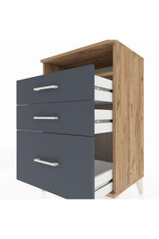 Hyperion Komodin Tek Raflı 3 Çekmeceli 60x44x96 - S47M010V8B