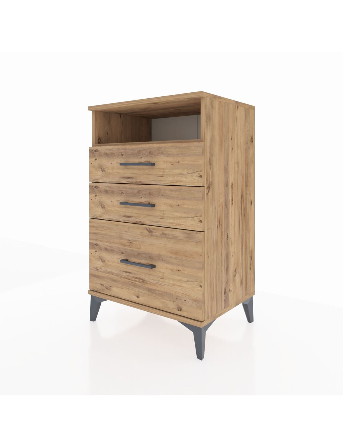 Hyperion Komodin Tek Raflı 3 Çekmeceli 60x44x96 - S47M010V9B