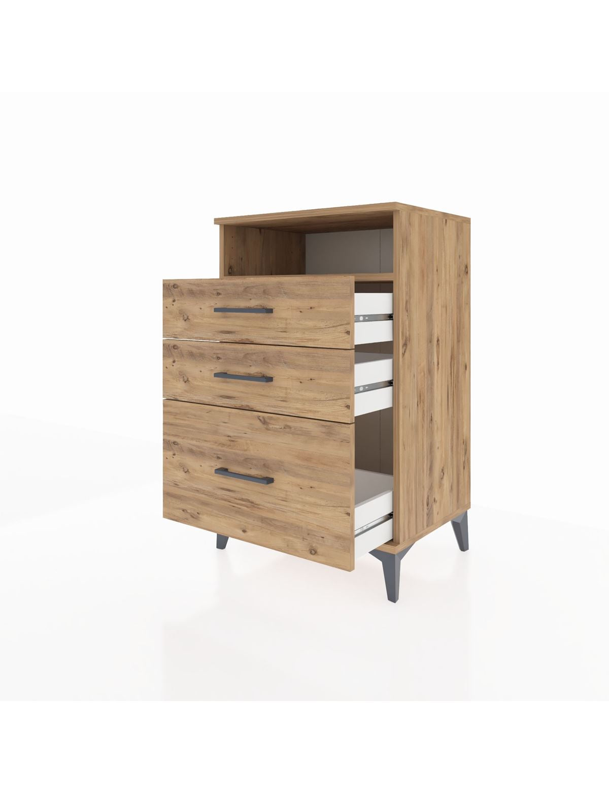 Hyperion Komodin Tek Raflı 3 Çekmeceli 60x44x96 - S47M010V9B