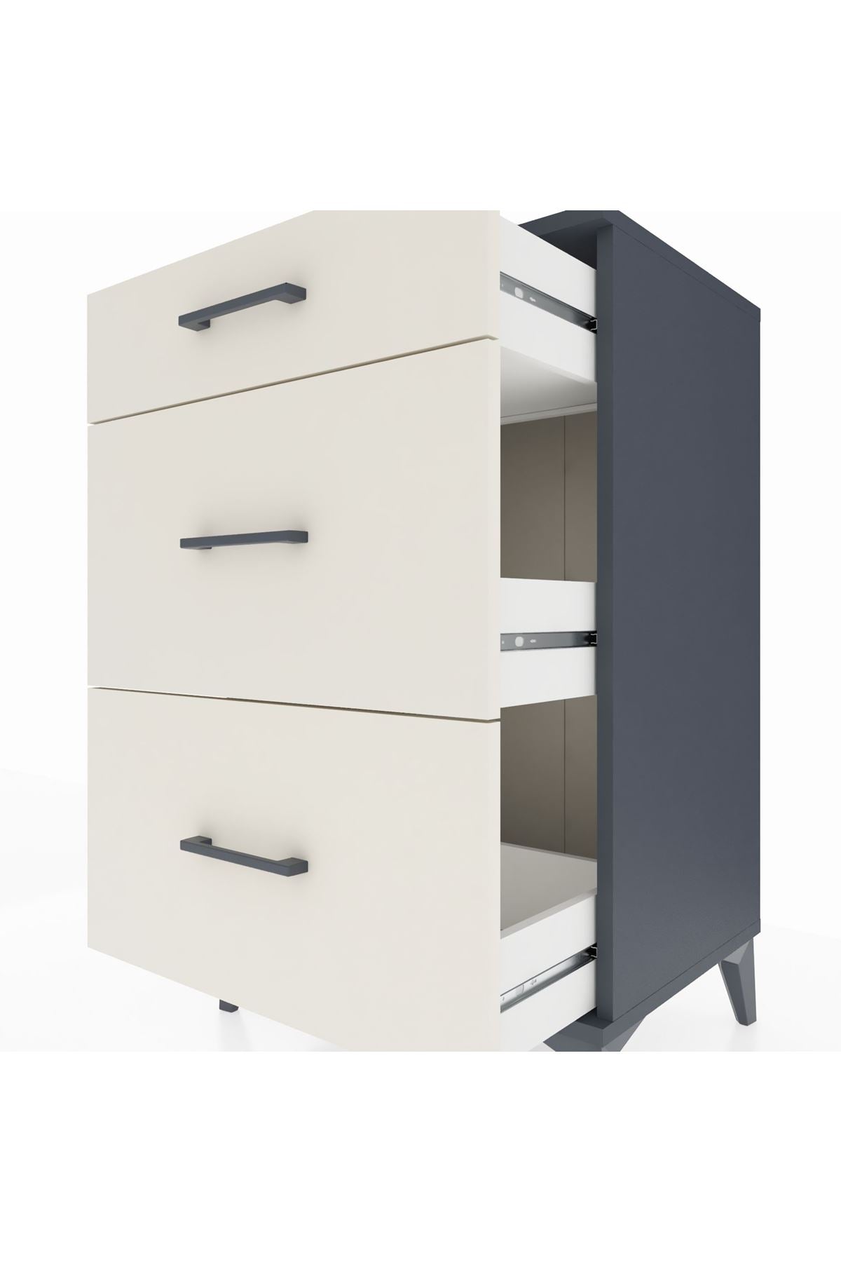 Hyperion Komodin 3 Çekmeceli 60x44x96 - S47M011V4B