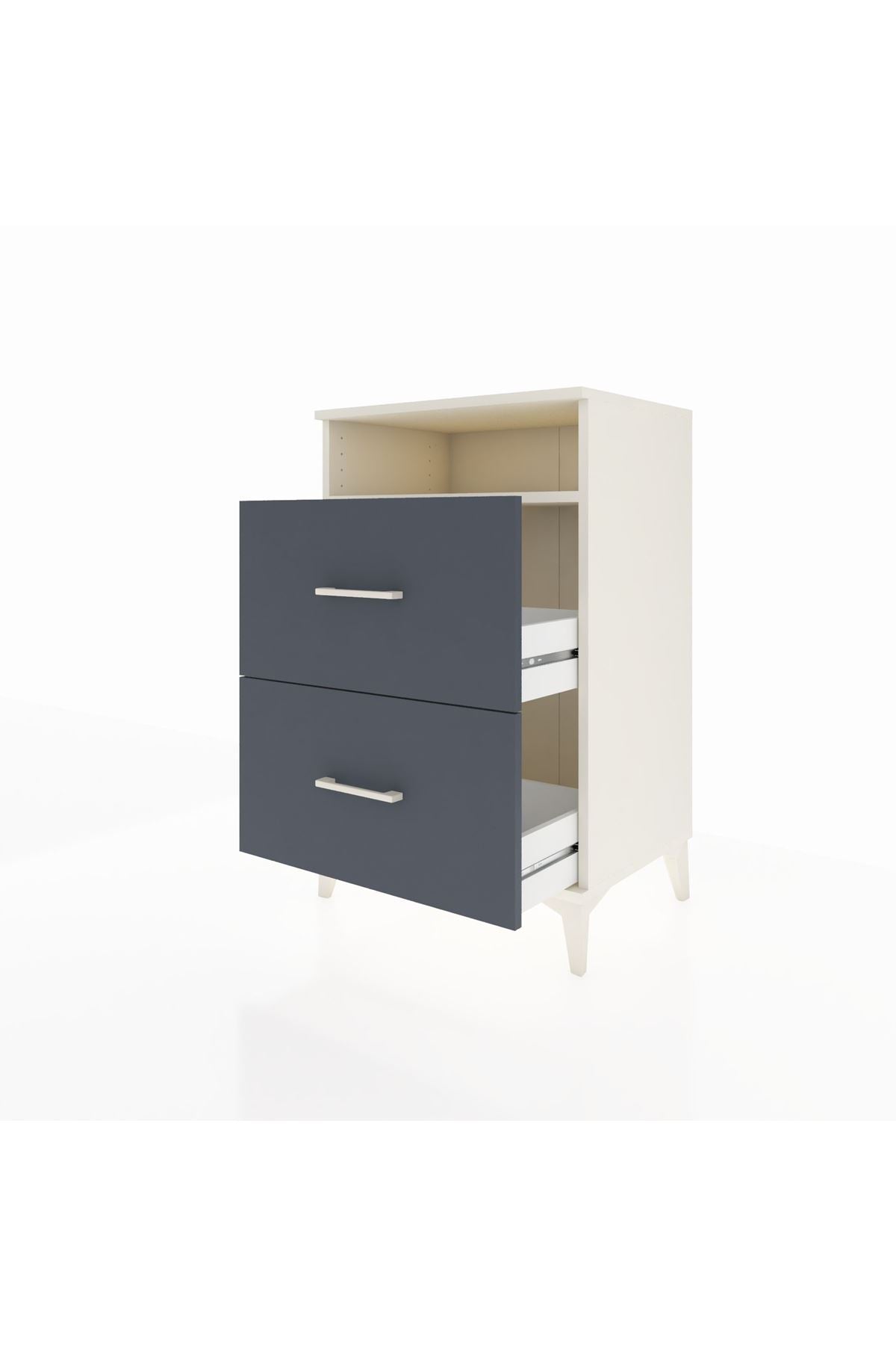 Hyperion Komodin Tek Raflı 2 Çekmeceli 60x44x96 - S47M014V2B