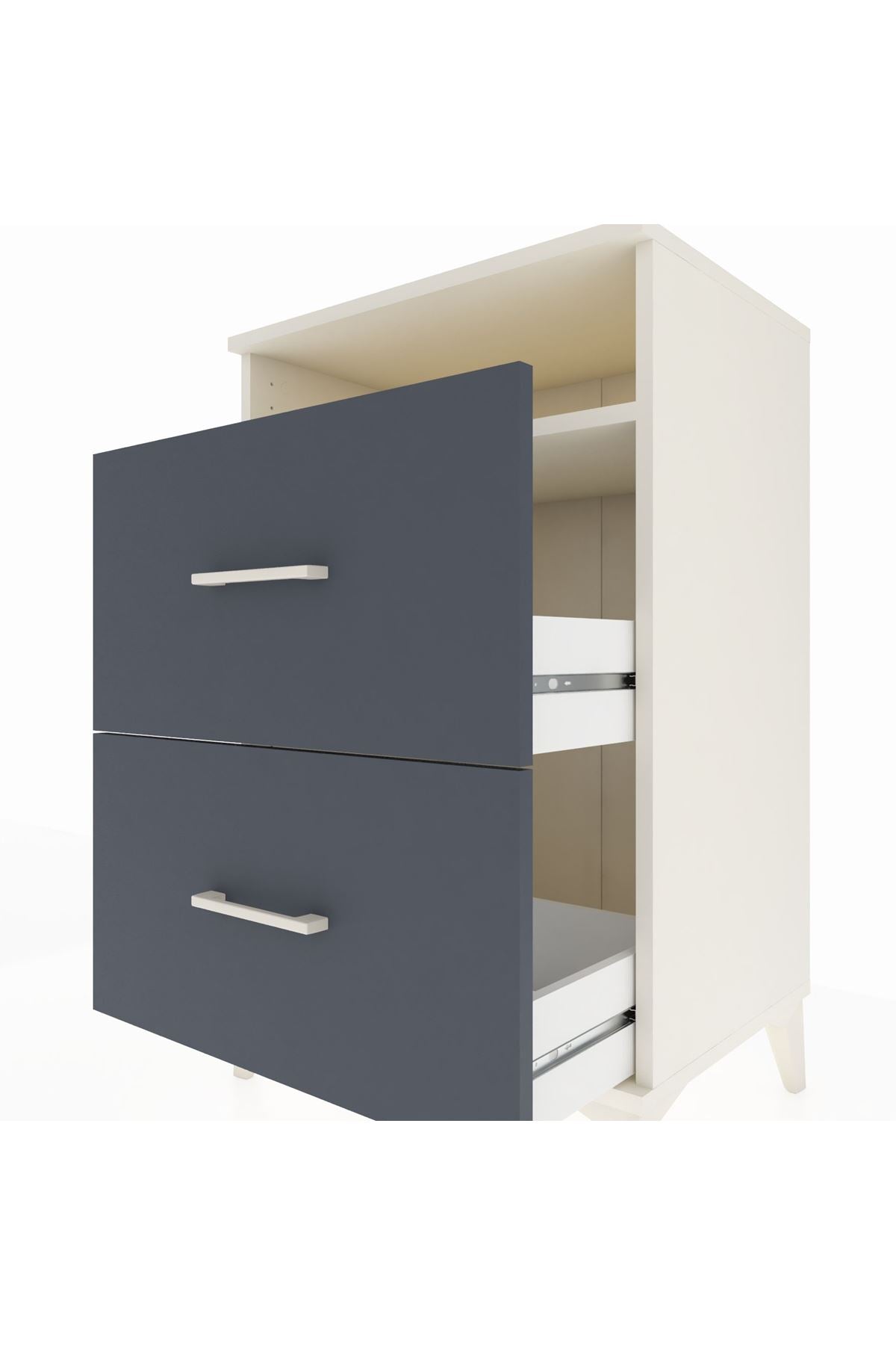 Hyperion Komodin Tek Raflı 2 Çekmeceli 60x44x96 - S47M014V2B