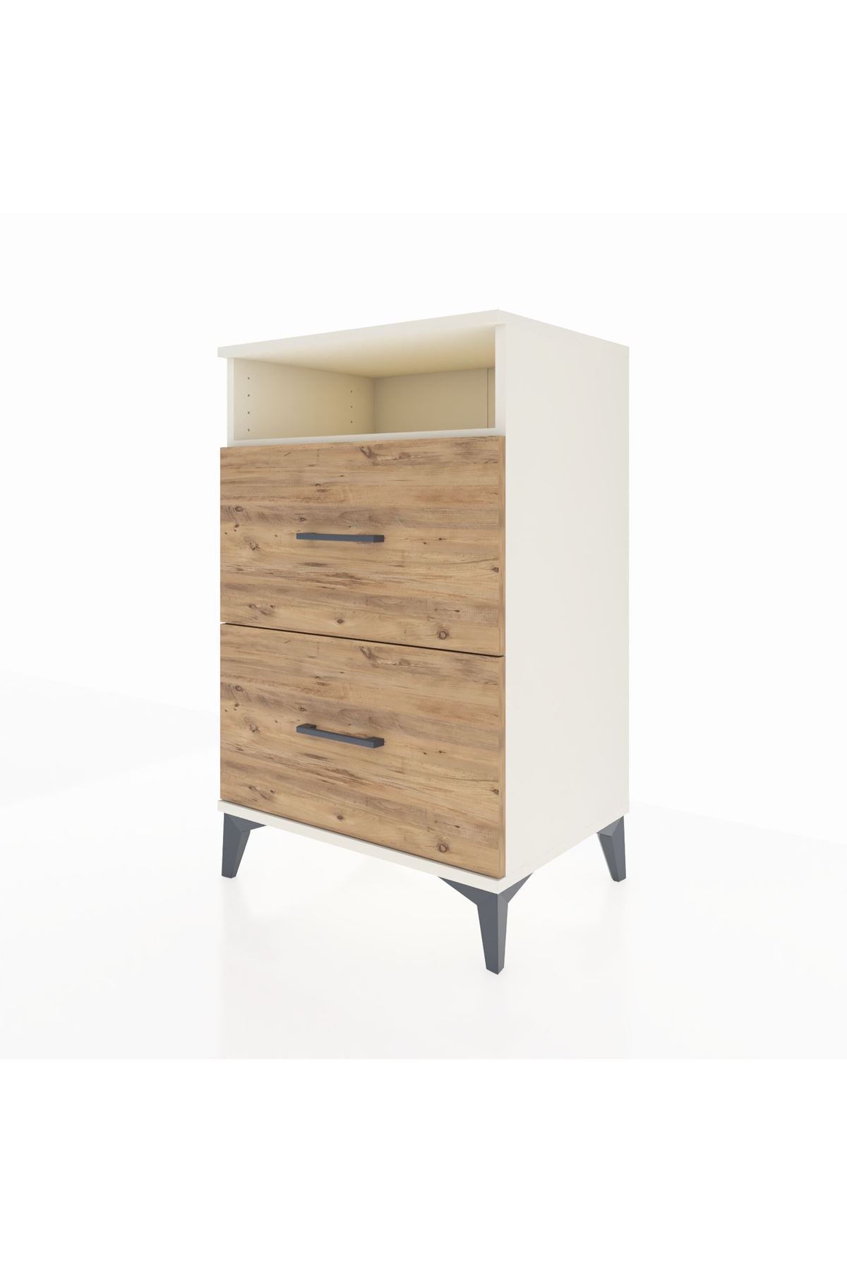 Hyperion Komodin Tek Raflı 2 Çekmeceli 60x44x96 - S47M014V3B