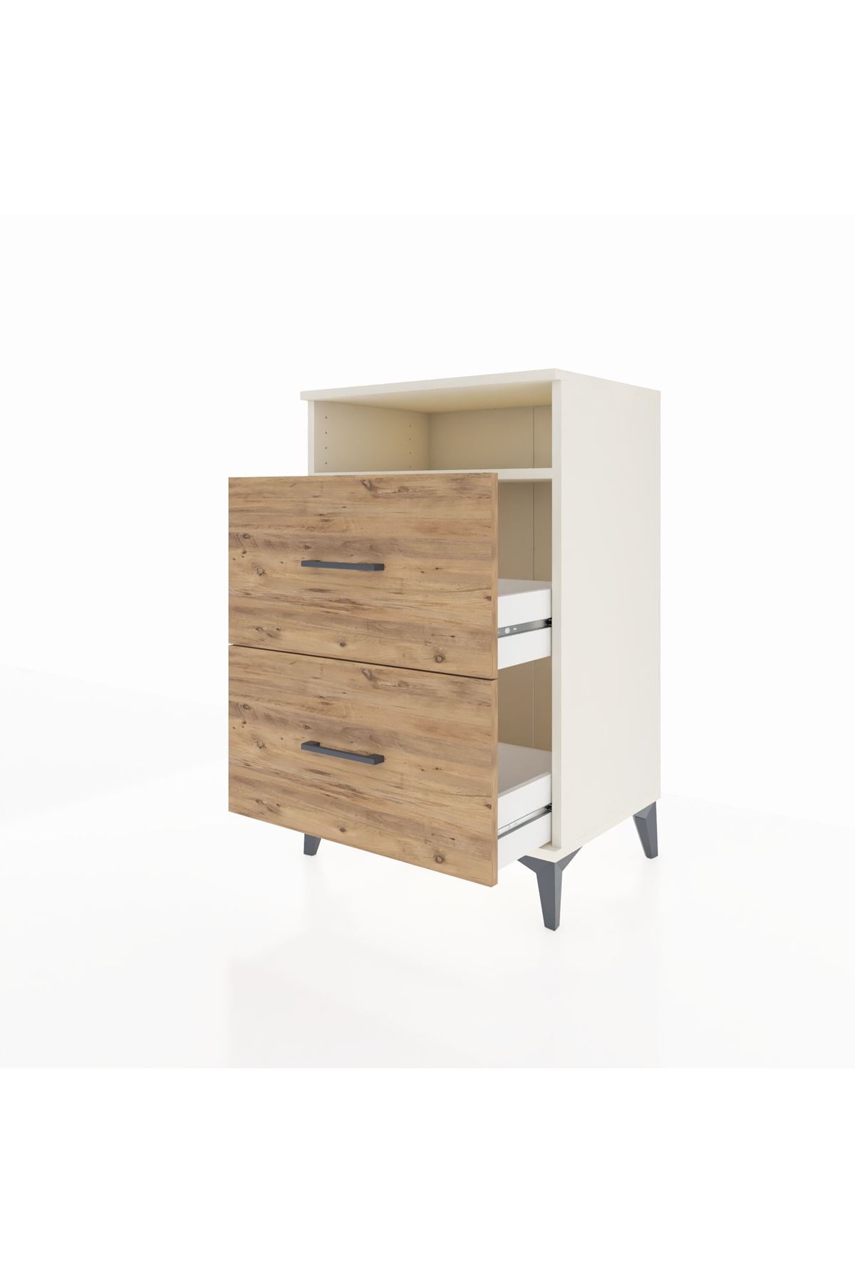 Hyperion Komodin Tek Raflı 2 Çekmeceli 60x44x96 - S47M014V3B