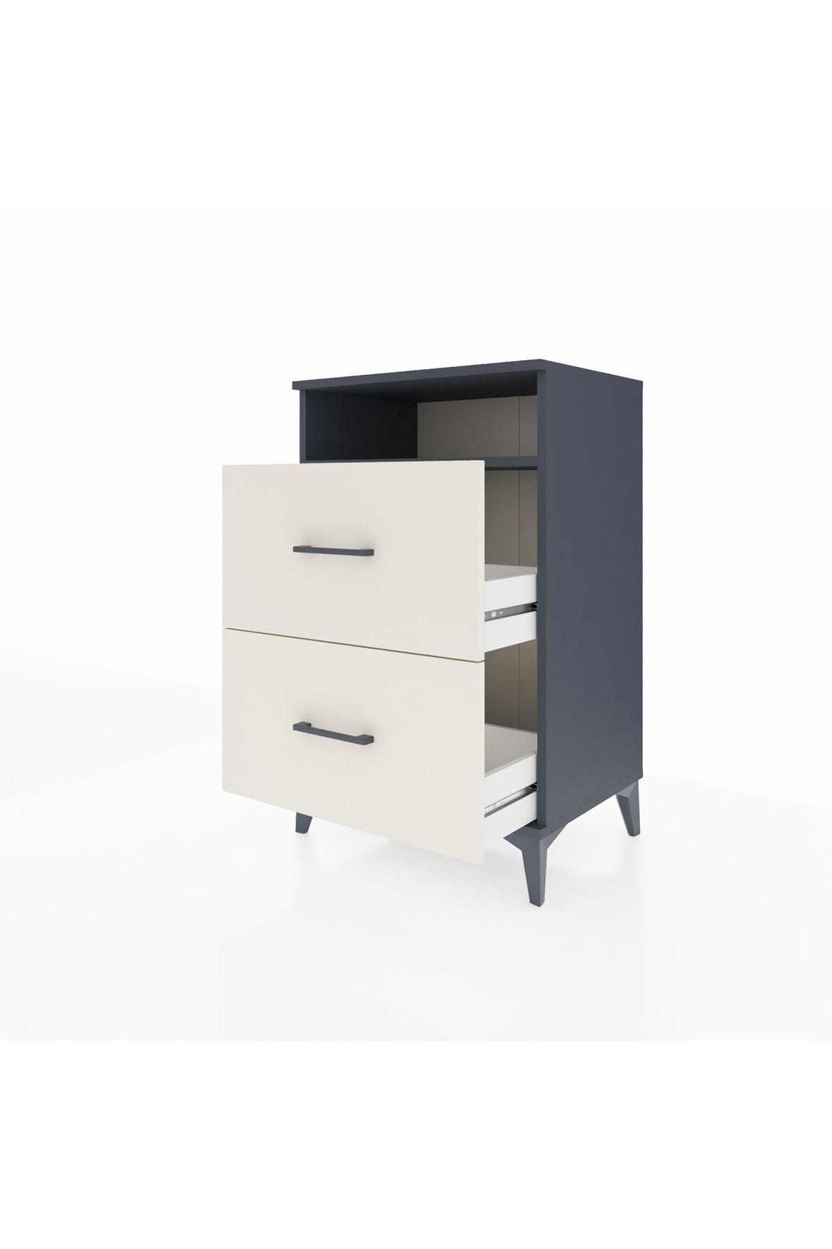 Hyperion Komodin Tek Raflı 2 Çekmeceli 60x44x96 - S47M014V4B