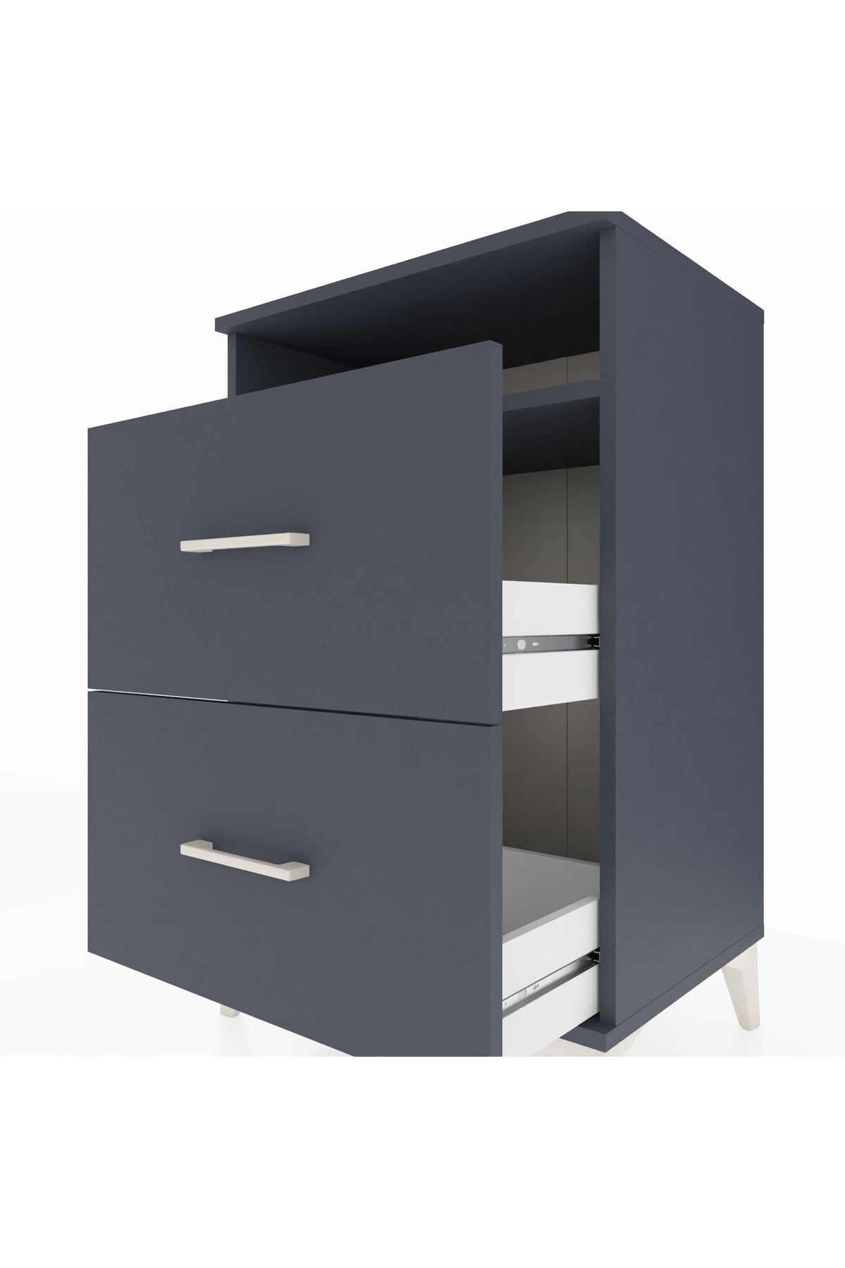 Hyperion Komodin Tek Raflı 2 Çekmeceli 60x44x96 - S47M014V5B
