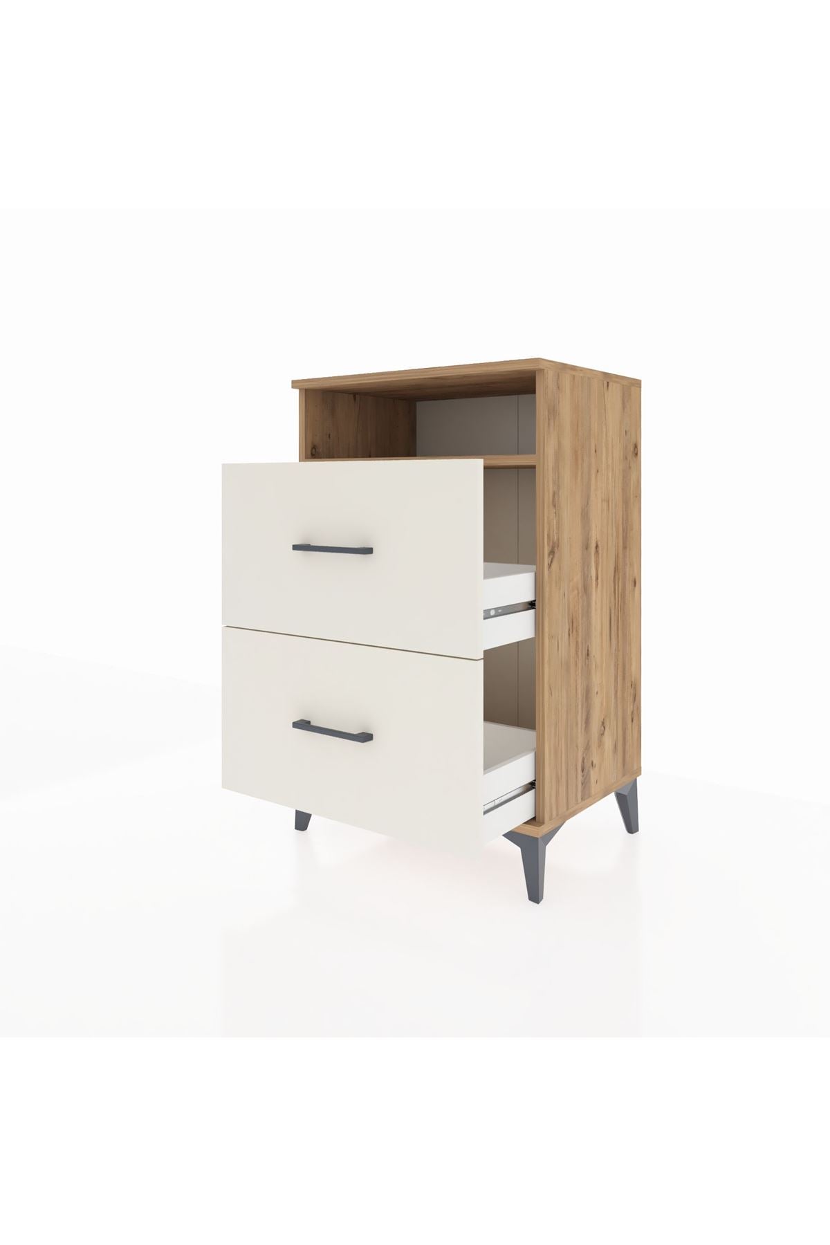 Hyperion Komodin Tek Raflı 2 Çekmeceli 60x44x96 - S47M014V7B