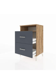 Hyperion Komodin Tek Raflı 2 Çekmeceli 60x44x96 - S47M014V8B