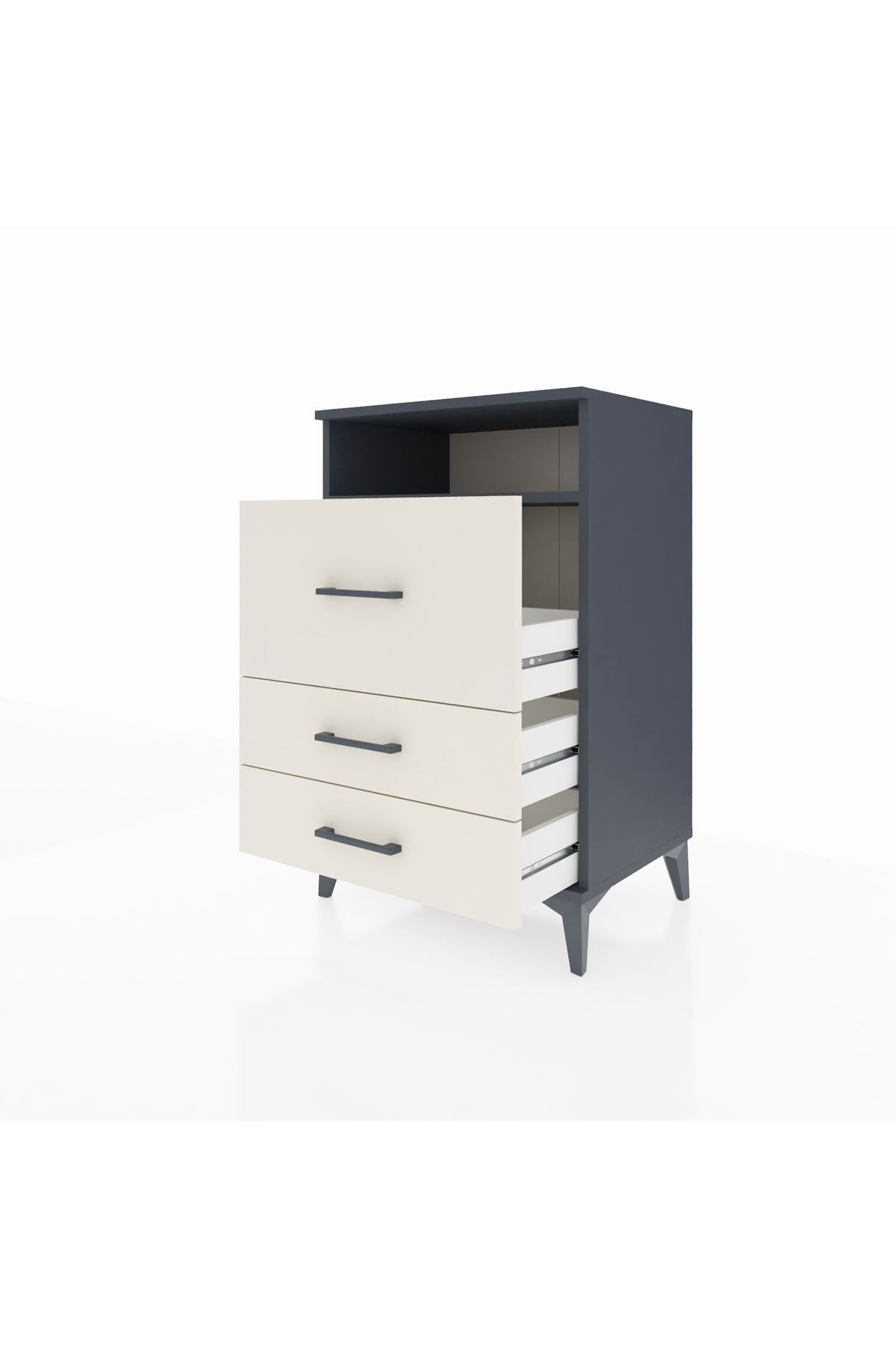 Hyperion Komodin Tek Raflı 3 Çekmeceli 60x44x96 - S47M016V4B
