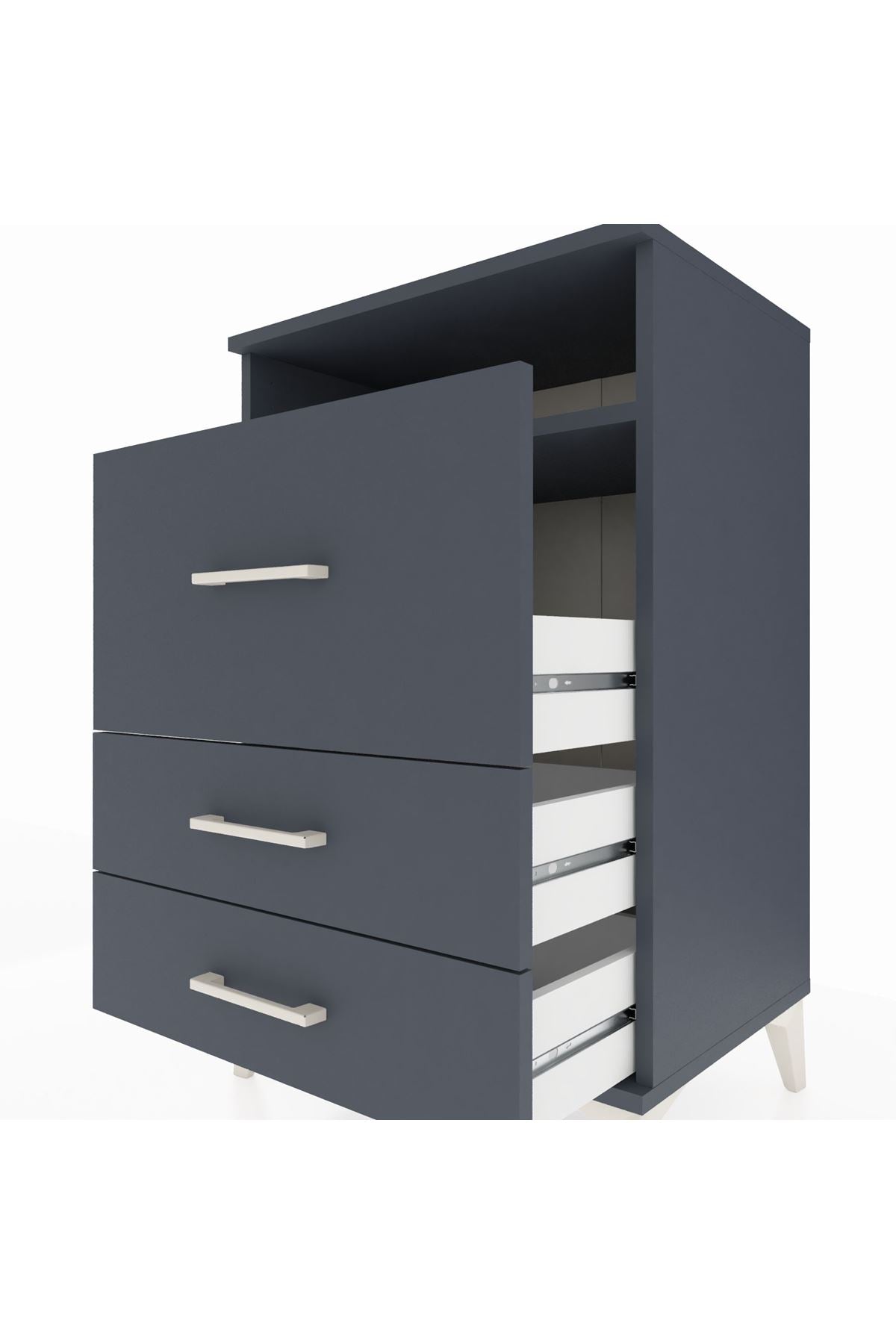 Hyperion Komodin Tek Raflı 3 Çekmeceli 60x44x96 - S47M016V5B