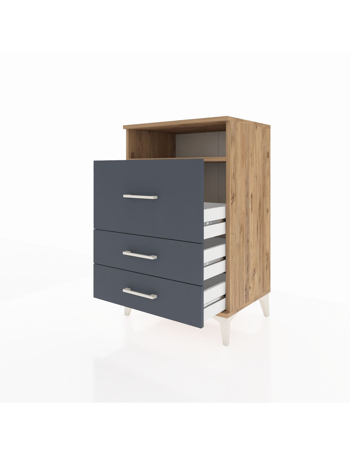 Hyperion Komodin Tek Raflı 3 Çekmeceli 60x44x96 - S47M016V8B