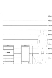 Hyperion Komodin Tek Raflı 3 Çekmeceli 60x44x96 - S47M016V9B