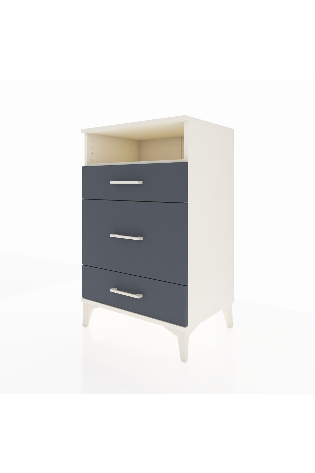 Hyperion Komodin Tek Raflı 3 Çekmeceli 60x44x96 - S47M018V2B