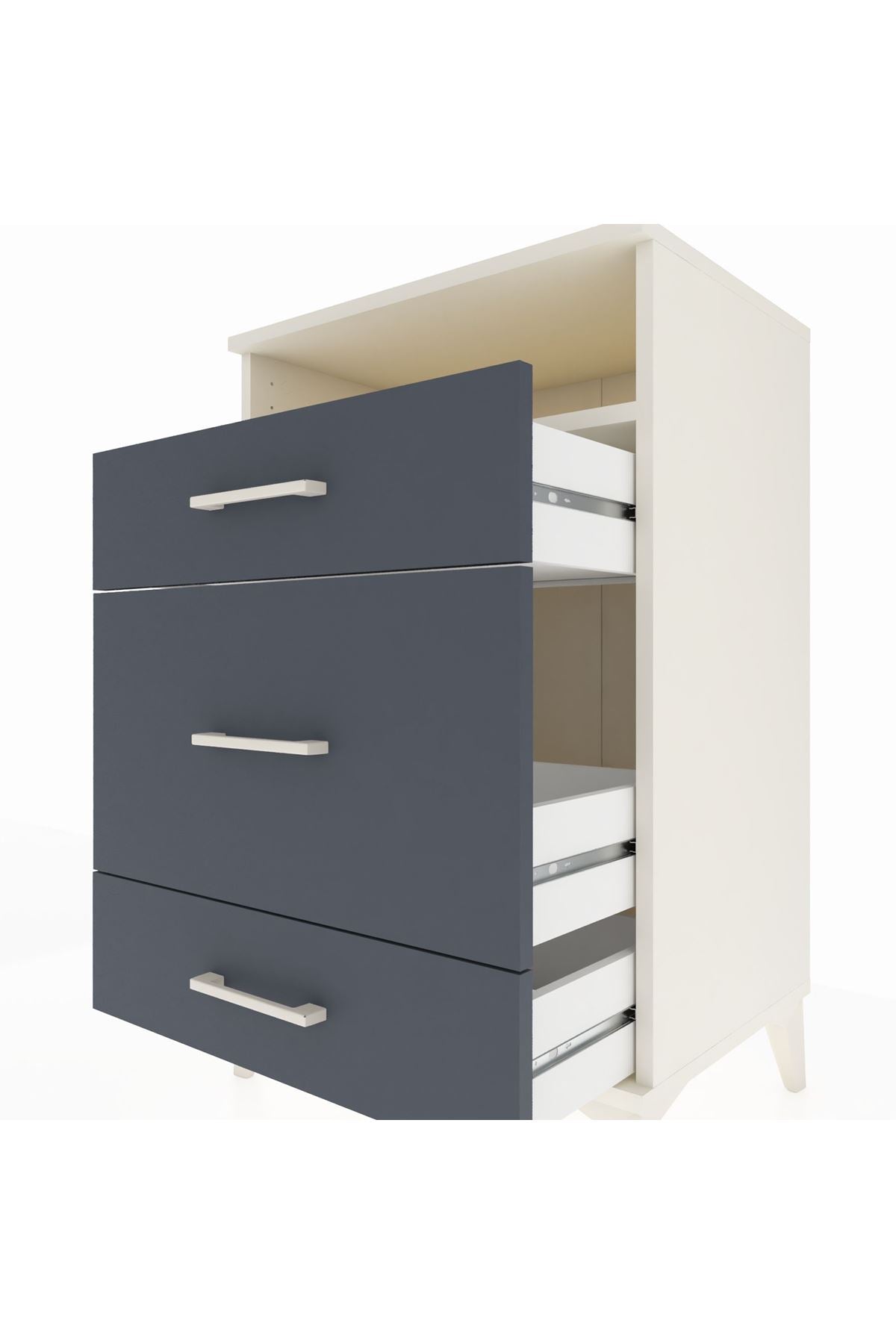 Hyperion Komodin Tek Raflı 3 Çekmeceli 60x44x96 - S47M018V2B