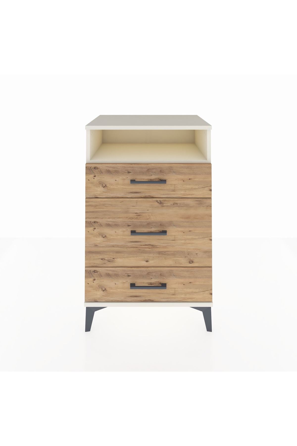 Hyperion Komodin Tek Raflı 3 Çekmeceli 60x44x96 - S47M018V3B