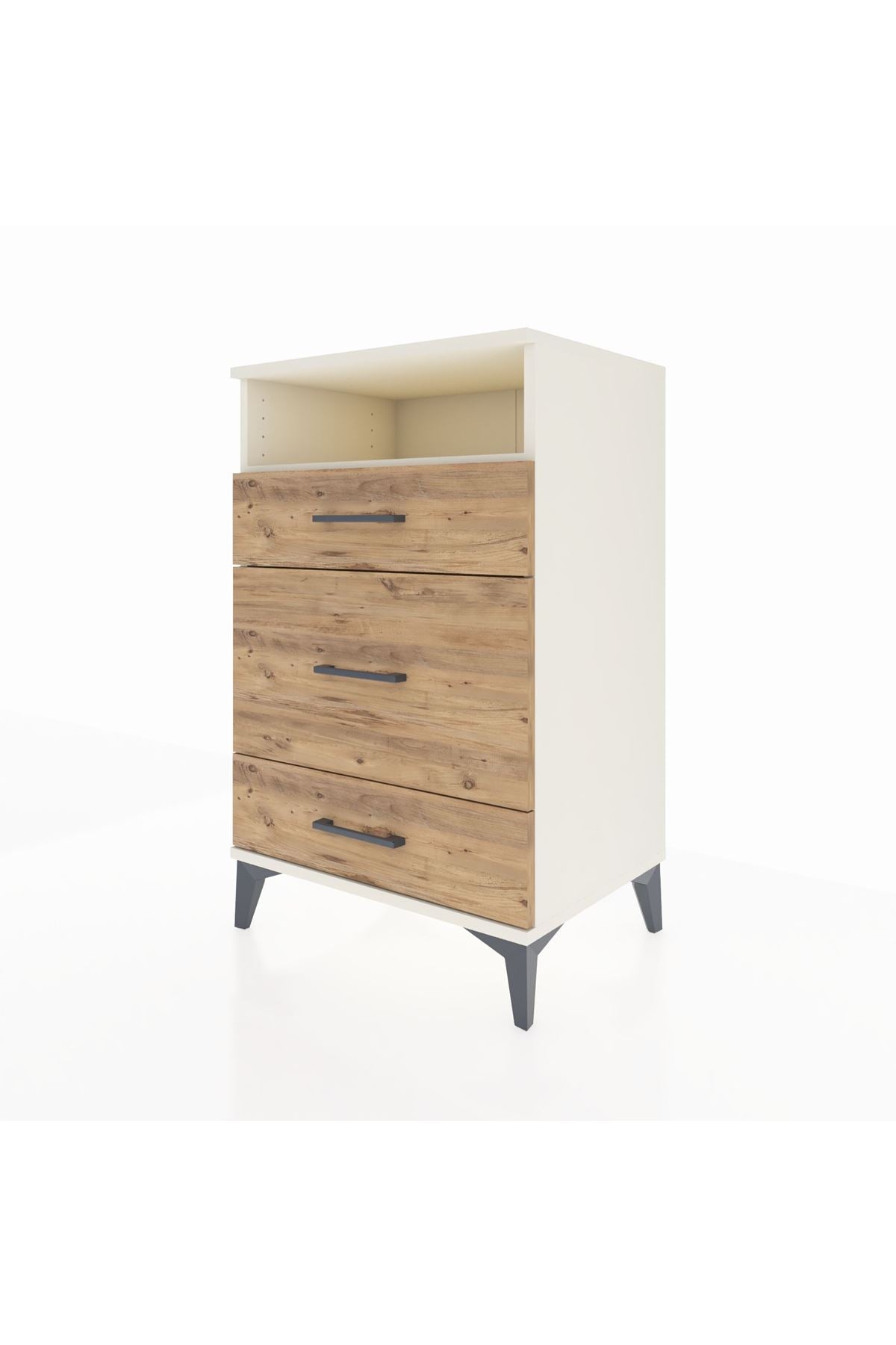 Hyperion Komodin Tek Raflı 3 Çekmeceli 60x44x96 - S47M018V3B