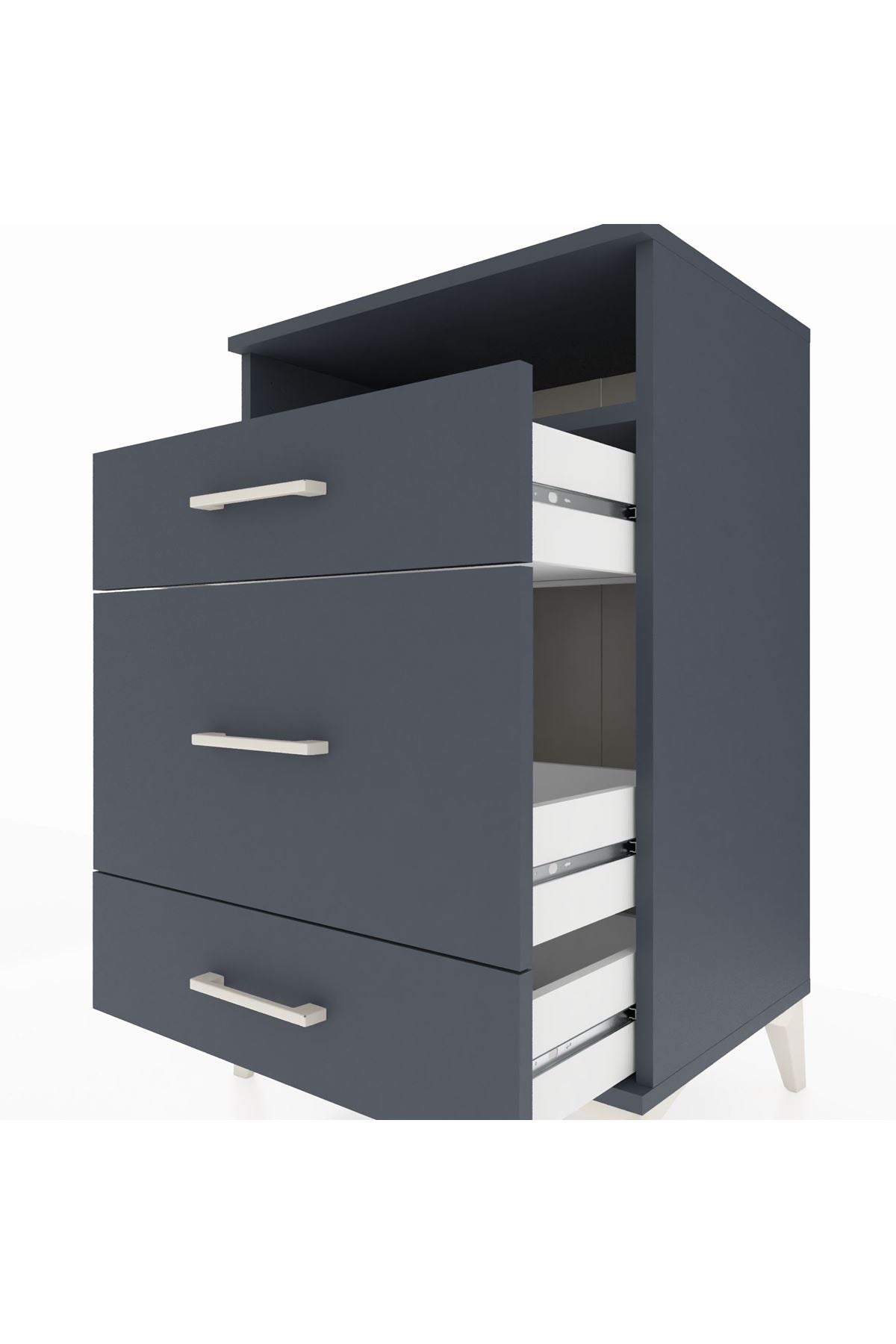 Hyperion Komodin Tek Raflı 3 Çekmeceli 60x44x96 - S47M018V5B