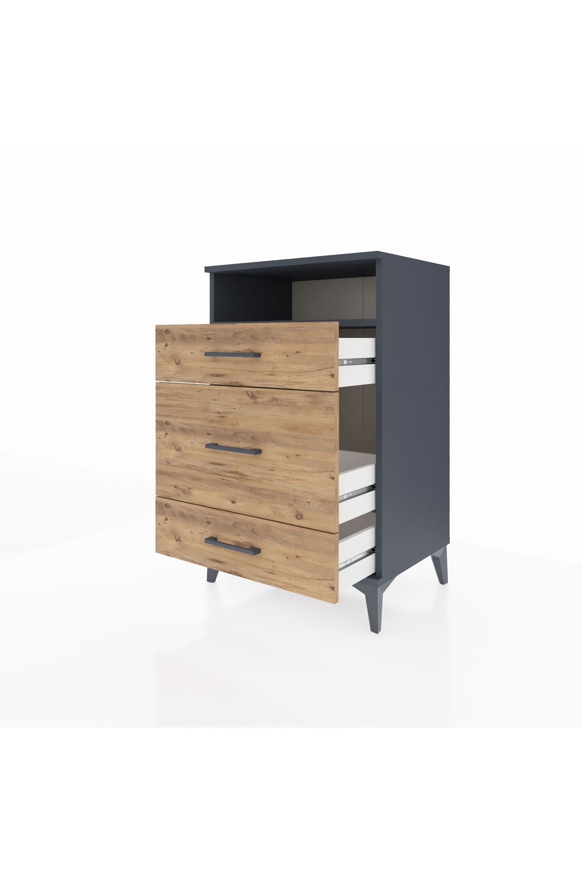 Hyperion Komodin Tek Raflı 3 Çekmeceli 60x44x96 - S47M018V6B
