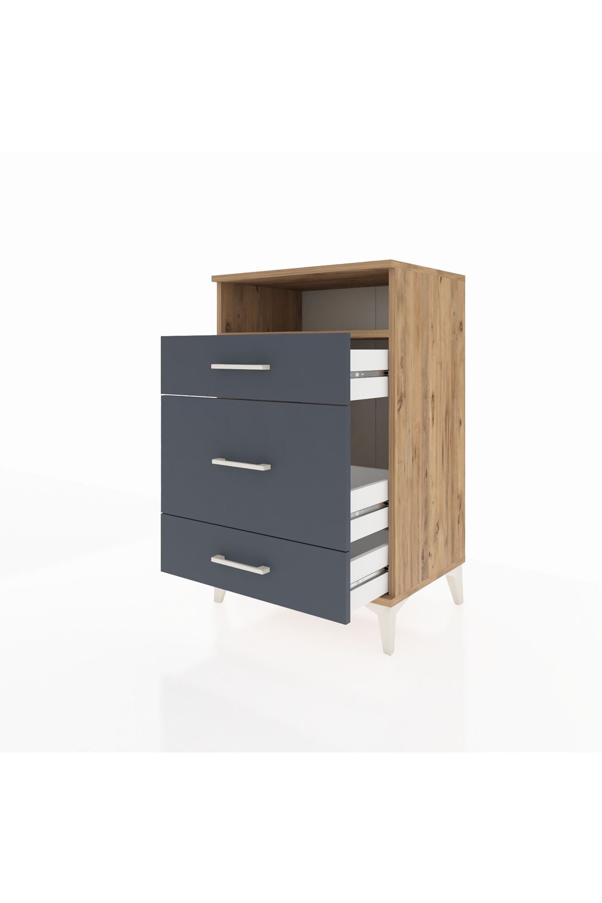 Hyperion Komodin Tek Raflı 3 Çekmeceli 60x44x96 - S47M018V8B