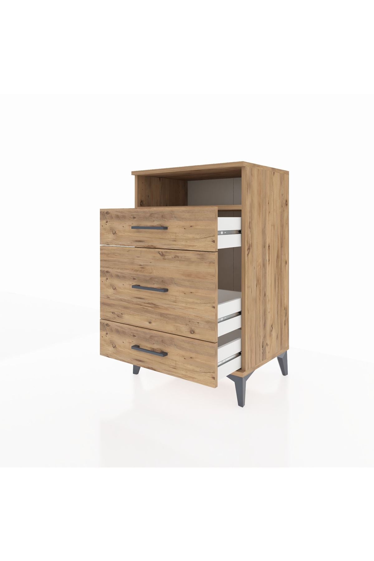 Hyperion Komodin Tek Raflı 3 Çekmeceli 60x44x96 - S47M018V9B