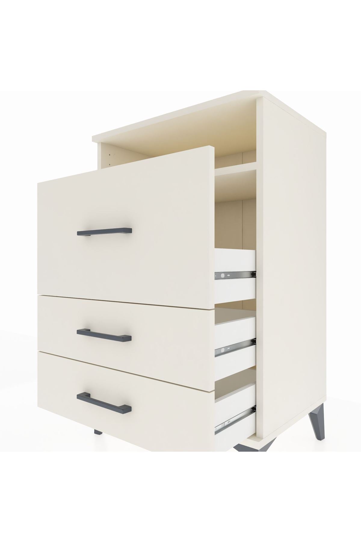 Hyperion Komodin Tek Raflı 3 Çekmeceli 60x44x96 - S47M019V1B