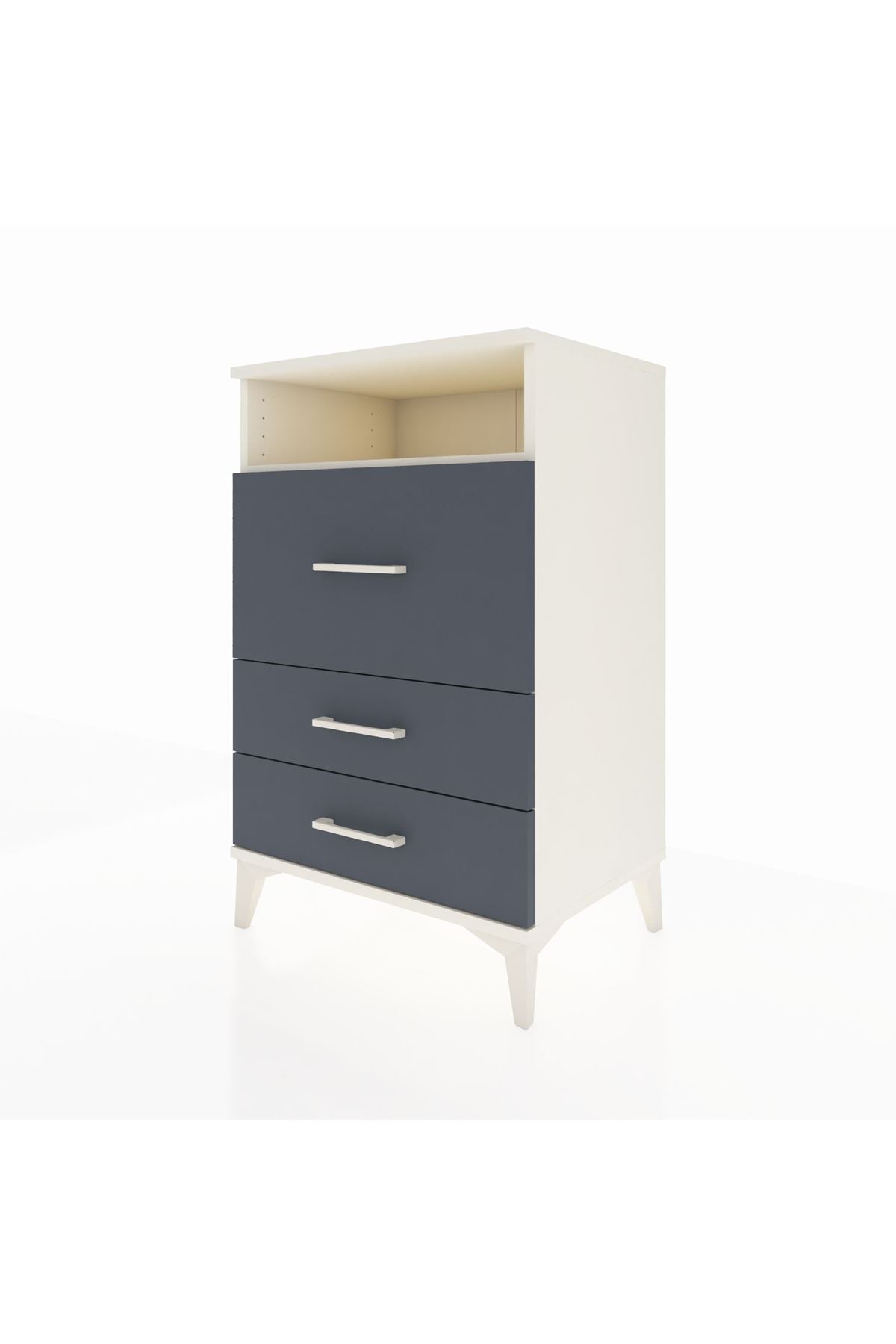 Hyperion Komodin Tek Raflı 3 Çekmeceli 60x44x96 - S47M019V2B
