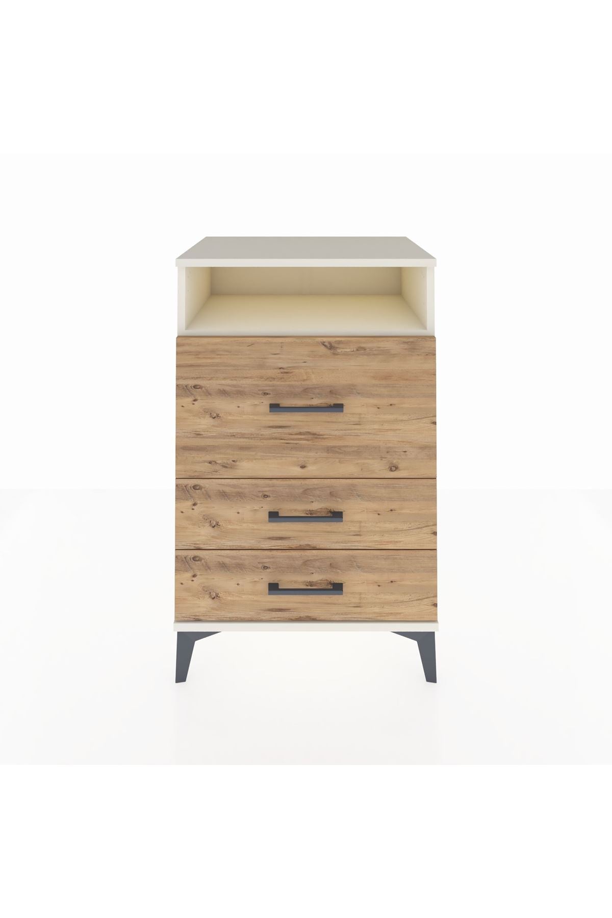 Hyperion Komodin Tek Raflı 3 Çekmeceli 60x44x96 - S47M019V3B