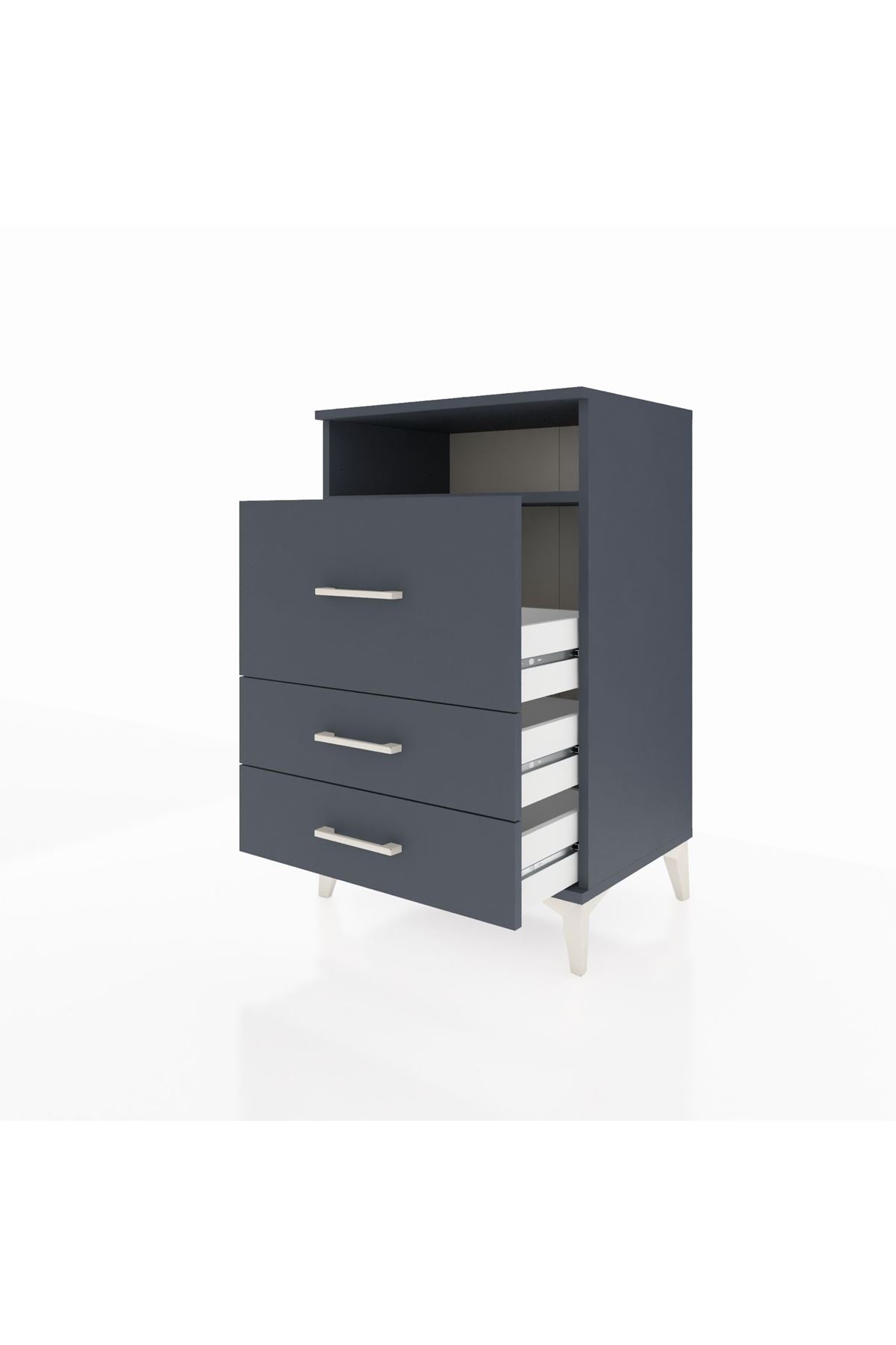 Hyperion Komodin Tek Raflı 3 Çekmeceli 60x44x96 - S47M019V5B