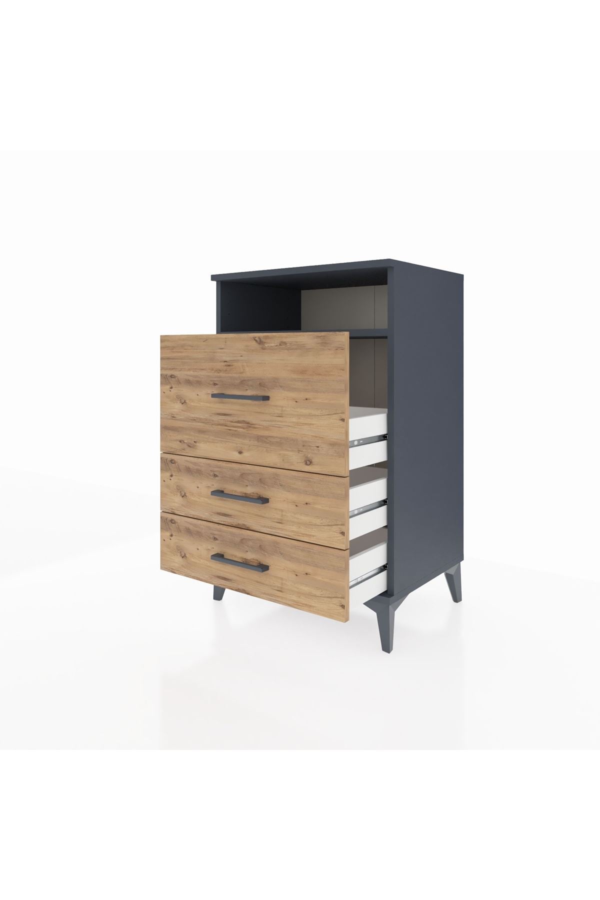 Hyperion Komodin Tek Raflı 3 Çekmeceli 60x44x96 - S47M019V6B