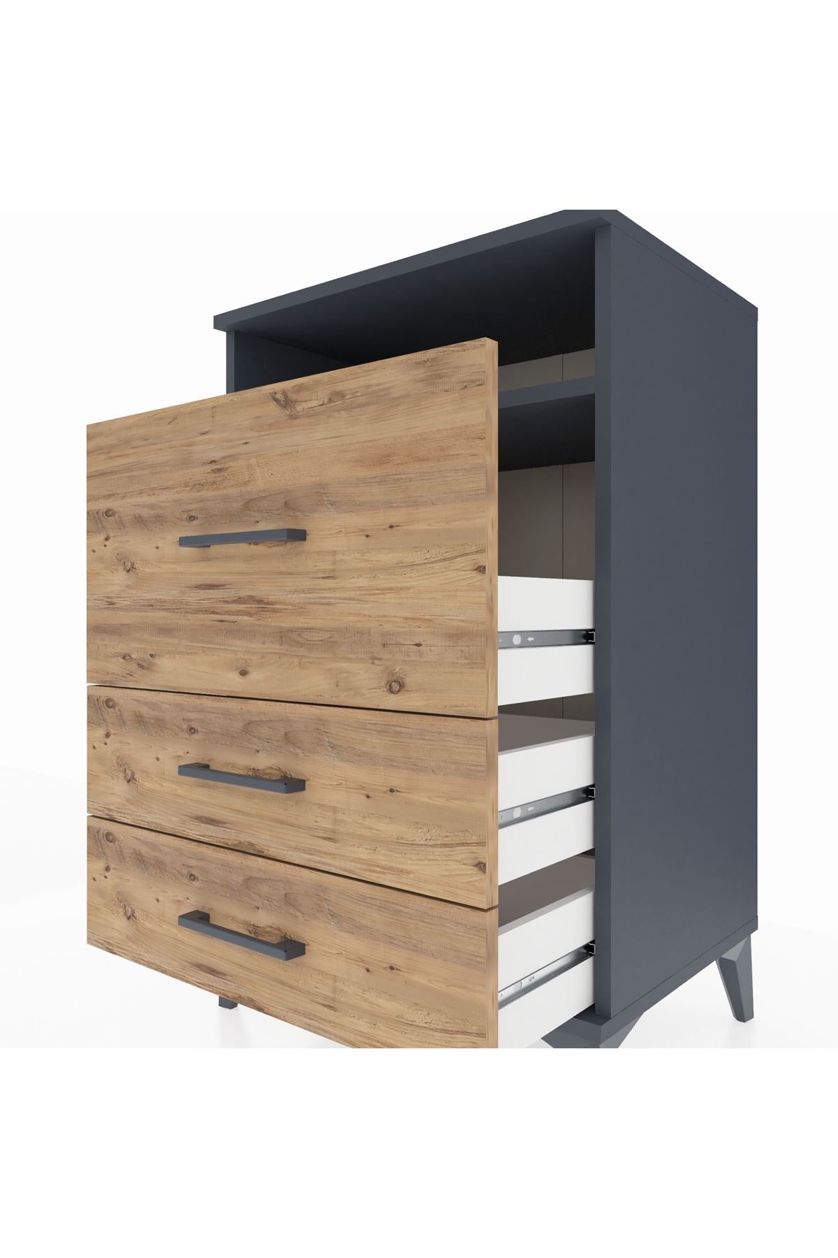 Hyperion Komodin Tek Raflı 3 Çekmeceli 60x44x96 - S47M019V6B