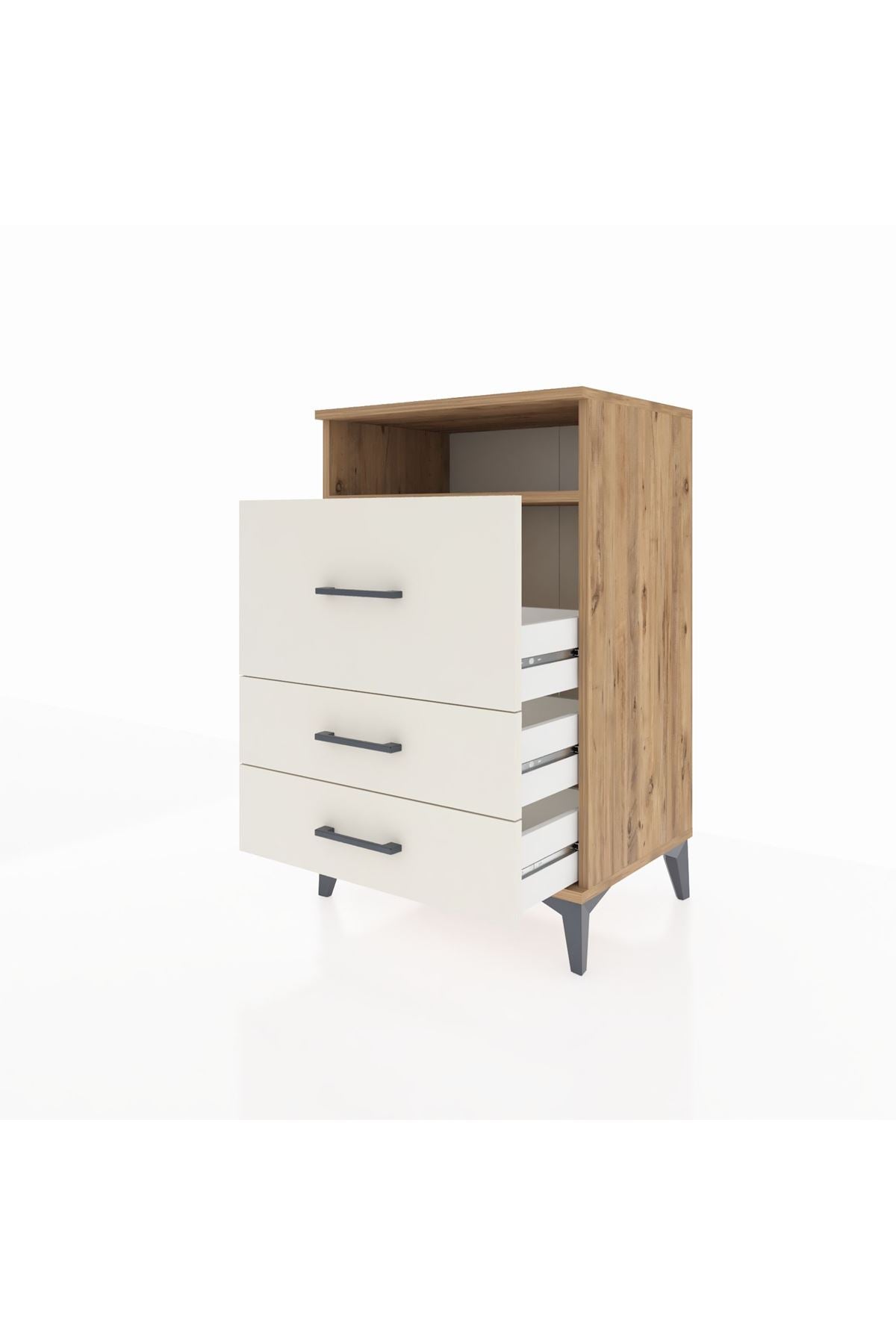 Hyperion Komodin Tek Raflı 3 Çekmeceli 60x44x96 - S47M019V7B