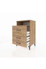Hyperion Komodin Tek Raflı 3 Çekmeceli 60x44x96 - S47M019V9B