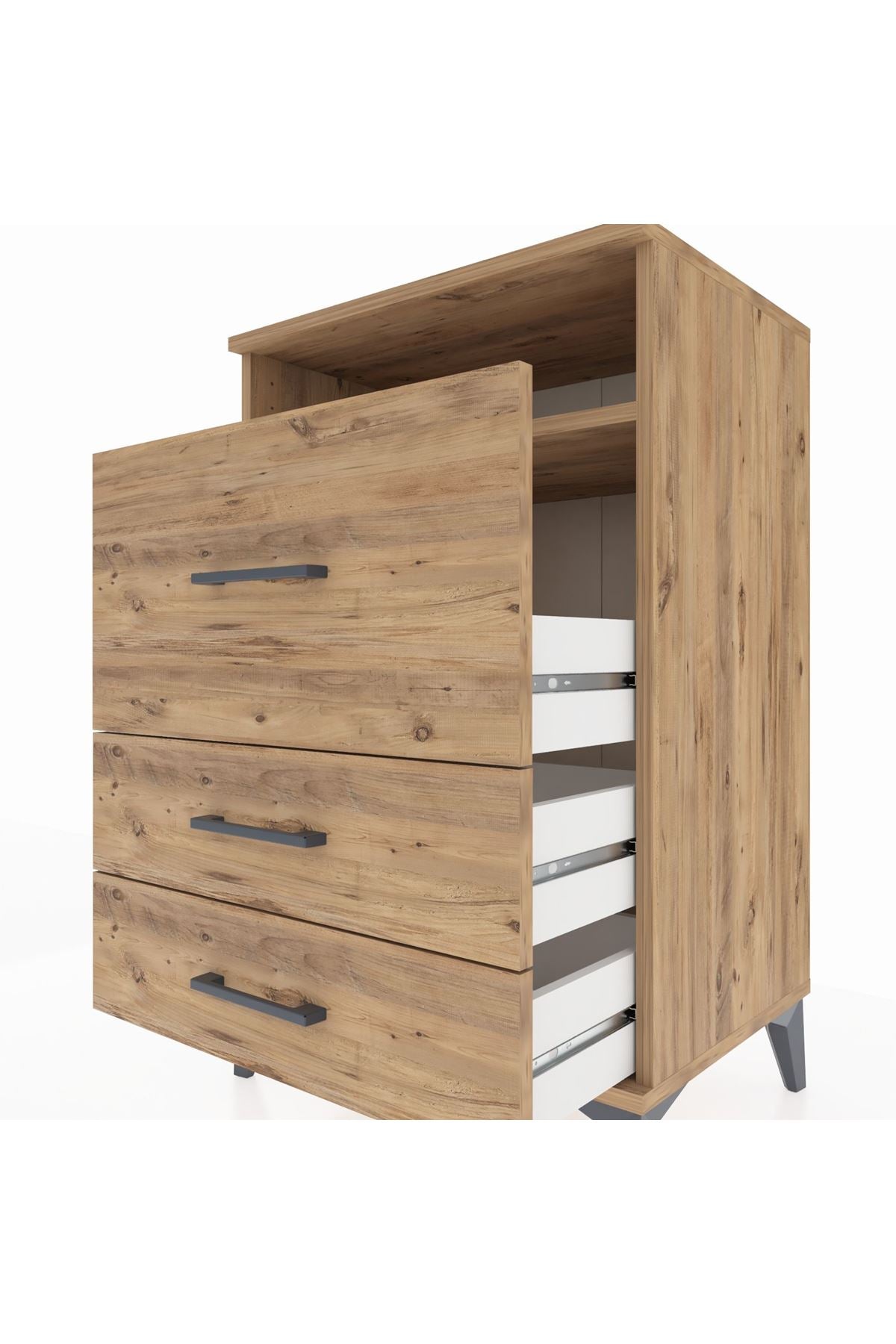 Hyperion Komodin Tek Raflı 3 Çekmeceli 60x44x96 - S47M019V9B