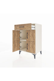 Hyperion Komodin Tek Raflı Tek Çekmeceli 4 Kapaklı 60x44x96 - S47M021V3B