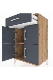 Hyperion Komodin Tek Raflı Tek Çekmeceli 4 Kapaklı 60x44x96 - S47M021V8B