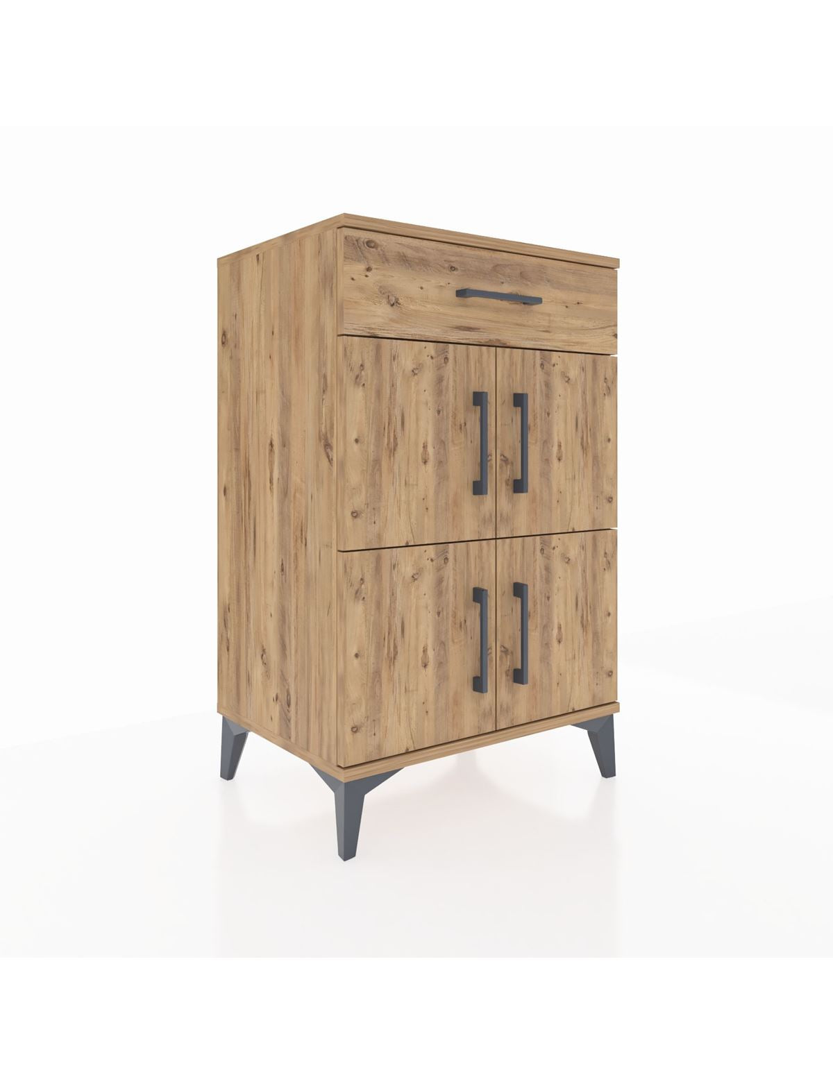 Hyperion Komodin Tek Raflı Tek Çekmeceli 4 Kapaklı 60x44x96 - S47M021V9B