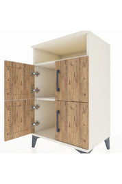 Hyperion Komodin 2 Raflı 4 Kapaklı 60x44x96 - S47M022V3B