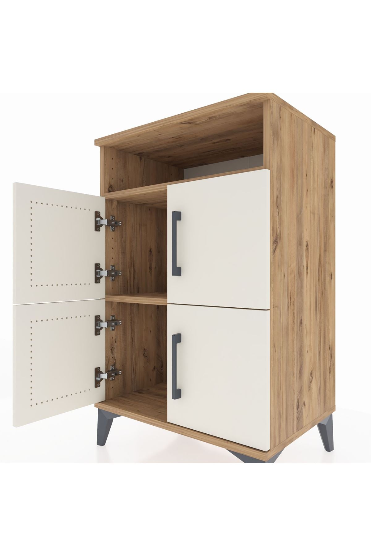 Hyperion Komodin 2 Raflı 4 Kapaklı 60x44x96 - S47M022V7B
