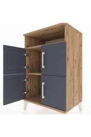 Hyperion Komodin 2 Raflı 4 Kapaklı 60x44x96 - S47M022V8B