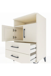 Hyperion Komodin 2 Raflı 2 Çekmeceli 2 Kapaklı 60x44x96 - S47M023V1B