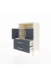 Hyperion Komodin 2 Raflı 2 Çekmeceli 2 Kapaklı 60x44x96 - S47M023V2B