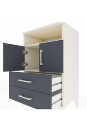 Hyperion Komodin 2 Raflı 2 Çekmeceli 2 Kapaklı 60x44x96 - S47M023V2B