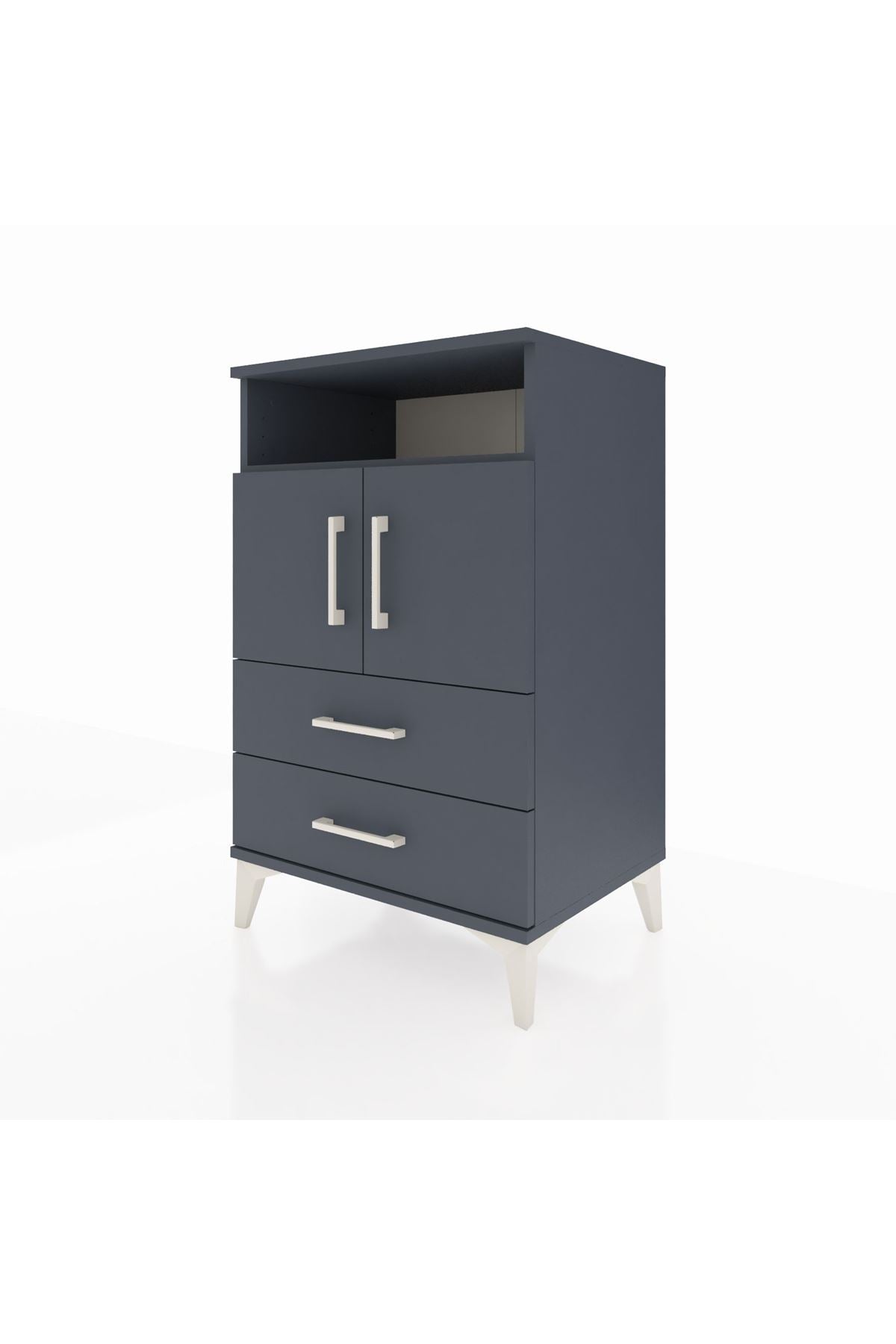Hyperion Komodin 2 Raflı 2 Çekmeceli 2 Kapaklı 60x44x96 - S47M023V5B