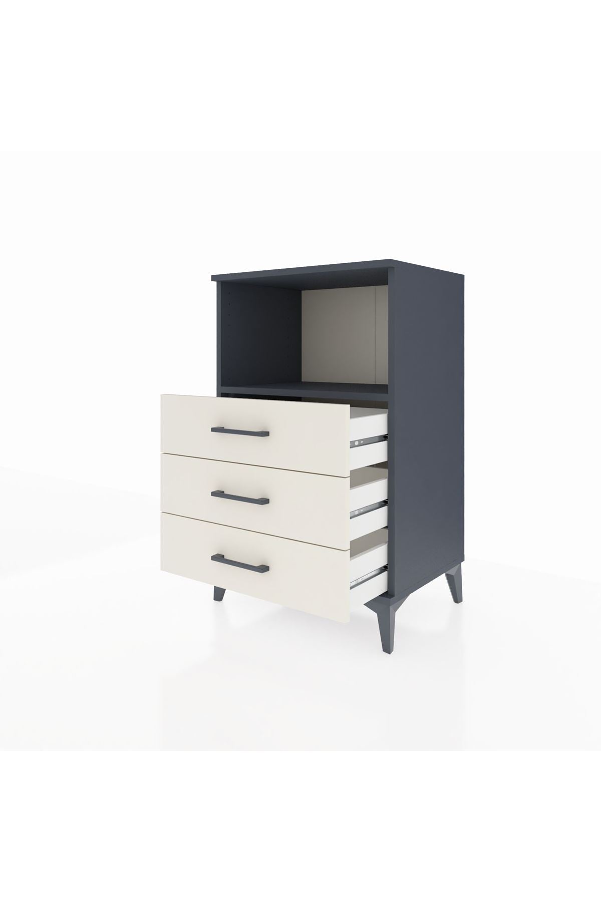 Hyperion Komodin Tek Raflı 3 Çekmeceli 60x44x96 - S47M005V4B