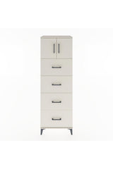 Hyperion Dolap Tek Raflı 4 Çekmeceli 2 Kapaklı 60x44x182