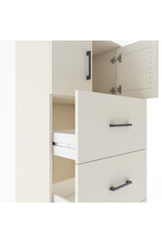 Hyperion Dolap Tek Raflı 4 Çekmeceli 2 Kapaklı 60x44x182 - S56M025V1B