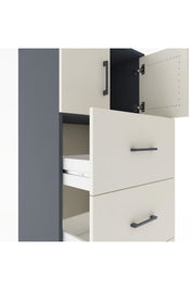 Hyperion Dolap Tek Raflı 4 Çekmeceli 2 Kapaklı 60x44x182 - S56M025V4B