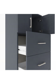 Hyperion Dolap Tek Raflı 4 Çekmeceli 2 Kapaklı 60x44x182 - S56M025V5B