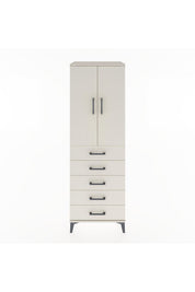 Hyperion Dolap Tek Raflı 5 Çekmeceli Tek Askılı 60x44x182 - S56M026V1B